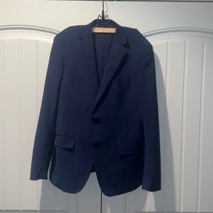 2-Piece Calvin Klein Slim Fit Navy Suit 40R Sports Coat / 32 x 30 Pants